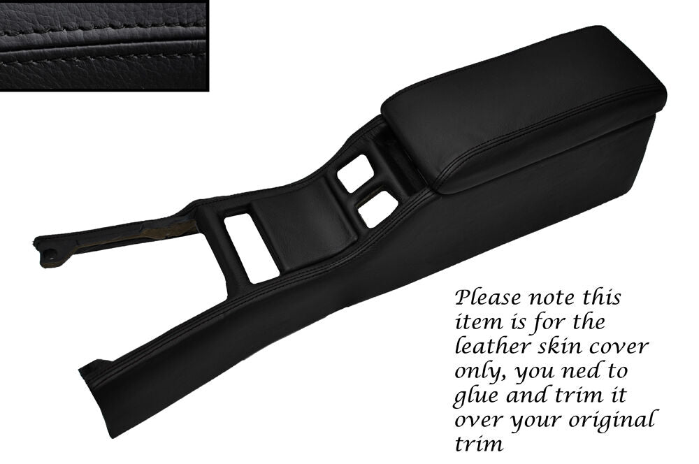 BLACK STITCH CENTRE CONSOLE COVER&ARMREST LEATHER COVERS FITS TOYOTA SUPRA MK3