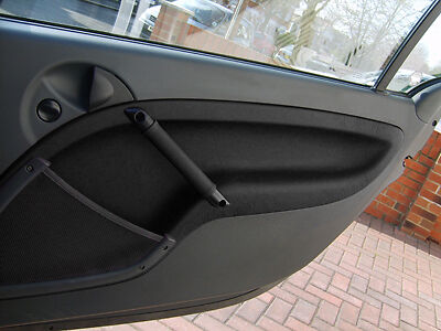FITS SMART FORTWO MERCEDES 2X DOOR HANDLE COVERS black CUSTOM NEW
