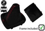 RED STITCH SUEDE MANUAL GEAR GAITER + PLASTIC FRAME FOR AUDI A3 8V 2013-2018