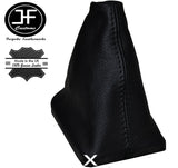 BLACK STITCHING MANUAL LEATHER GEAR GAITER FITS CITROEN C3 DS3 2010-2015