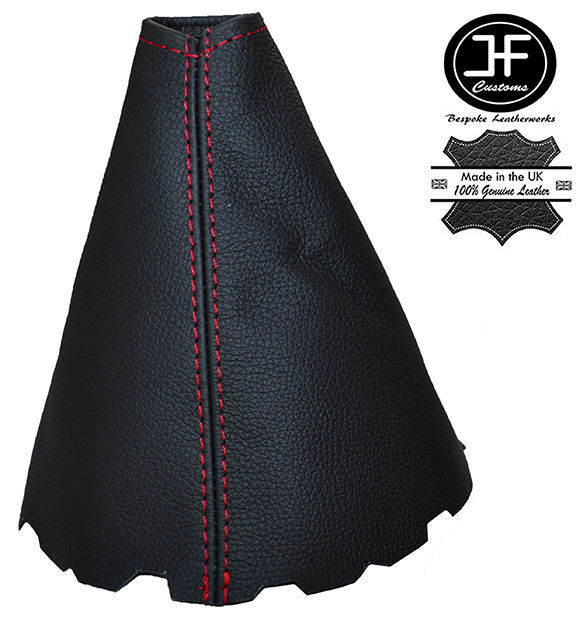 RED STITCH MANUAL LEATHER GEAR GAITER FITS TOYOTA COROLLA E15 E150 2007-2013