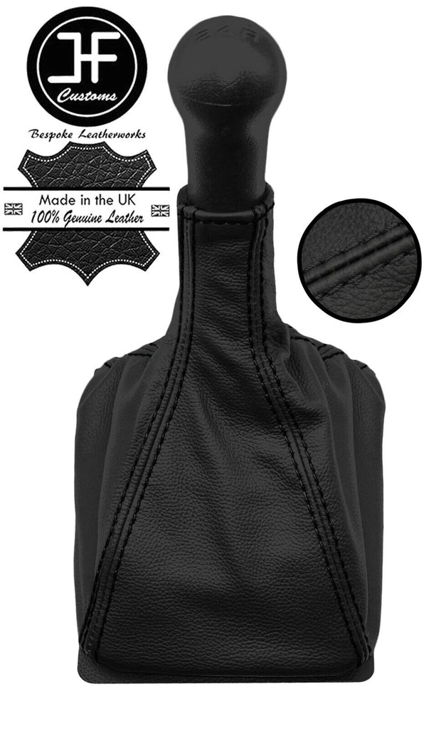 BLACK STITCH REAL LEATHER GEAR GAITER OVER RUBBER FOR SUZUKI SANTANA 300