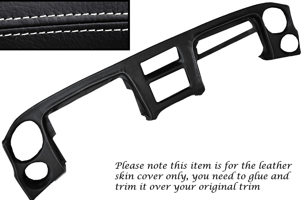 WHITE STITCH DASH DASHBOARD LEATHER SKIN COVER FITS TOYOTA MR2 MK1 AW11 84-90