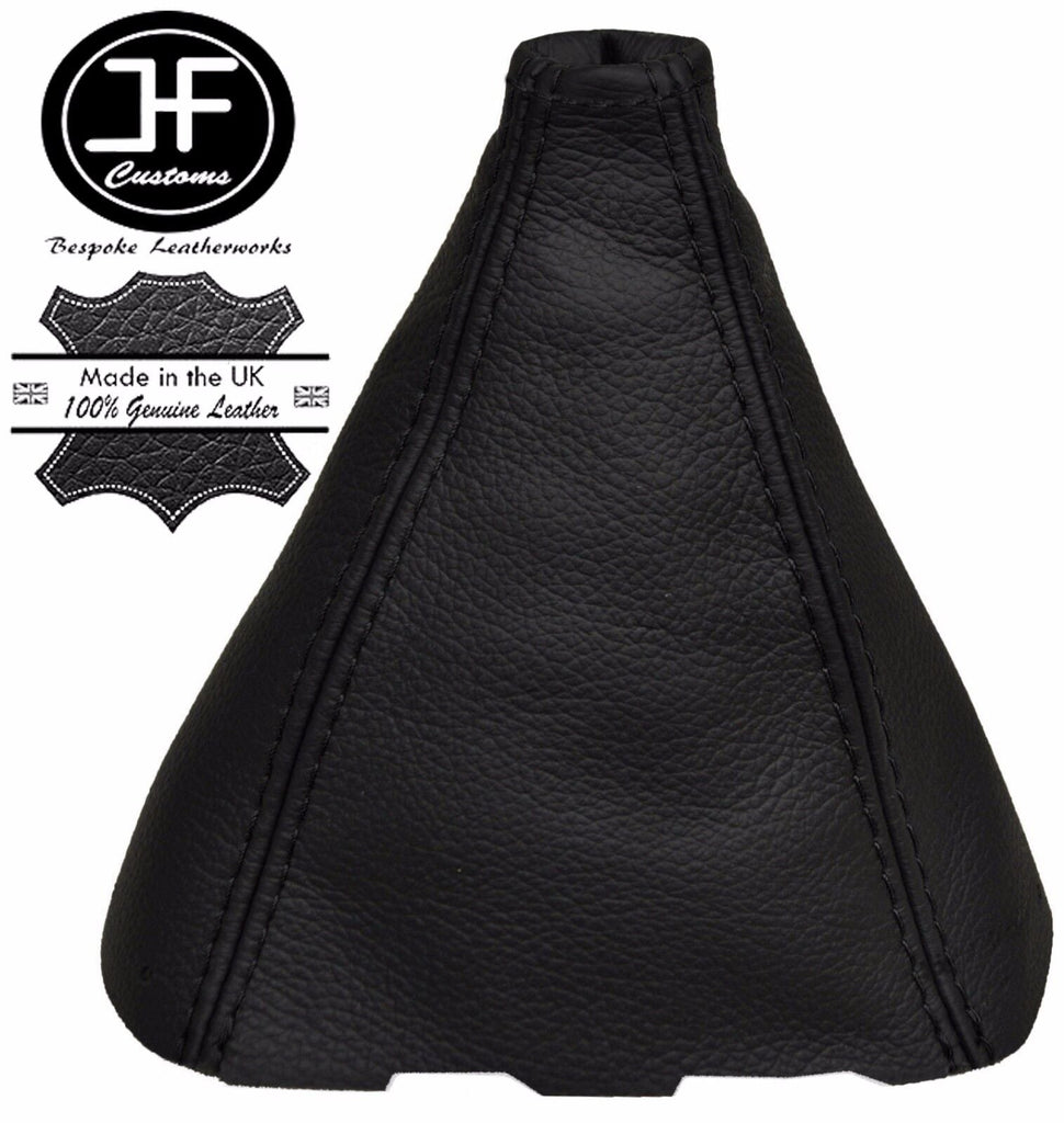 BLACK STITCH MANUAL LEATHER GEAR GAITER FITS SUBARU IMPREZA WRX STI 2008-2014