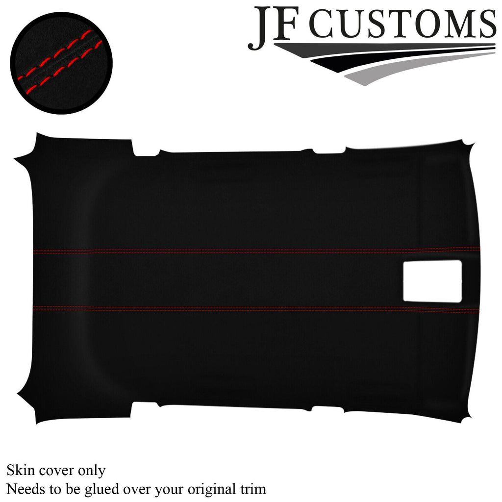 RED STITCH LUXE- SUEDE ROOF HEADLINER COVER FOR BMW X3 E83 2003-2010 CUSTOM NEW