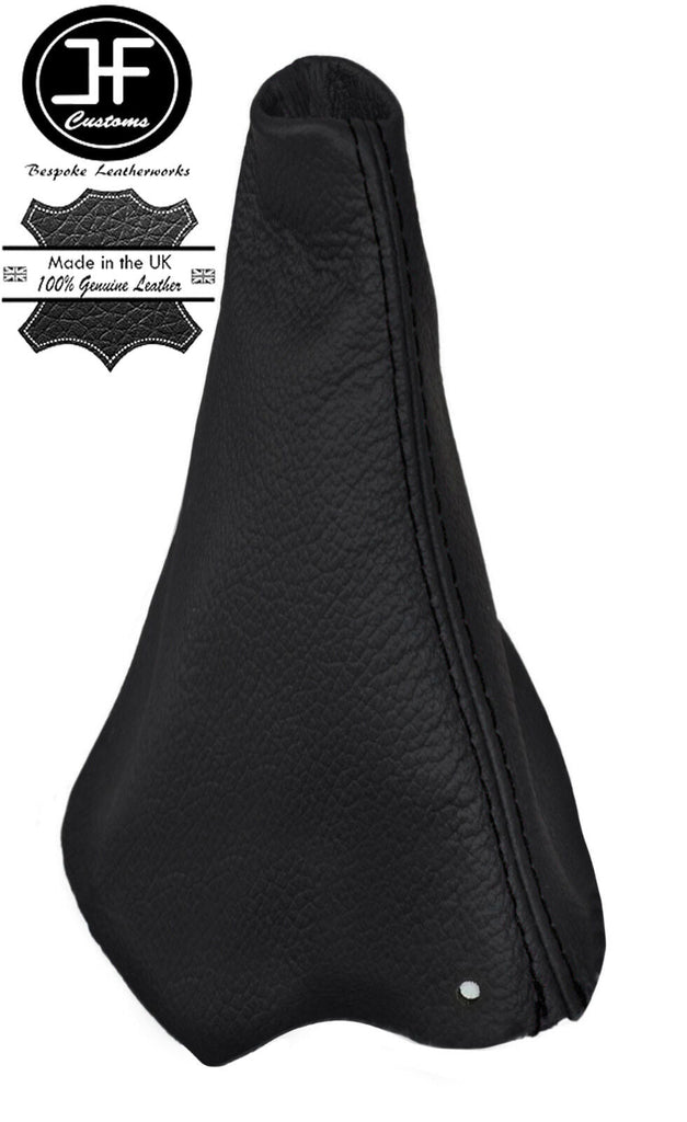 BLACK STITCHING MANUAL LEATHER GEAR GAITER FITS PEUGEOT 307 307CC  2001-2008