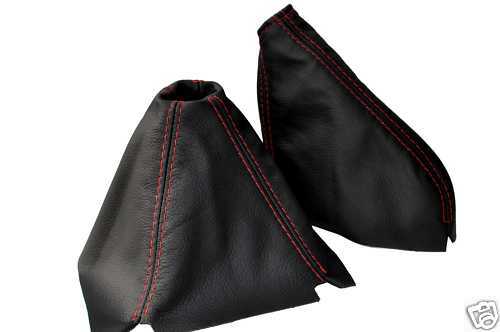 FITS HONDA CRX DEL SOL LEATHER 92-97 SET GAITERS RED ST CUSTOM NEW MADE IN UK