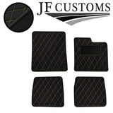 CREAM DIAMOND STITCH VINYL 4X TAILORED FLOOR CARPETS FOR FORD CONSUL MK2 JF1