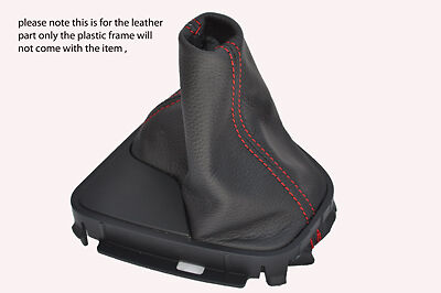 red stitch FITS LAND ROVER FREELANDER 2 06-11 AUTOMATIC LEATHER GEAR GAITER