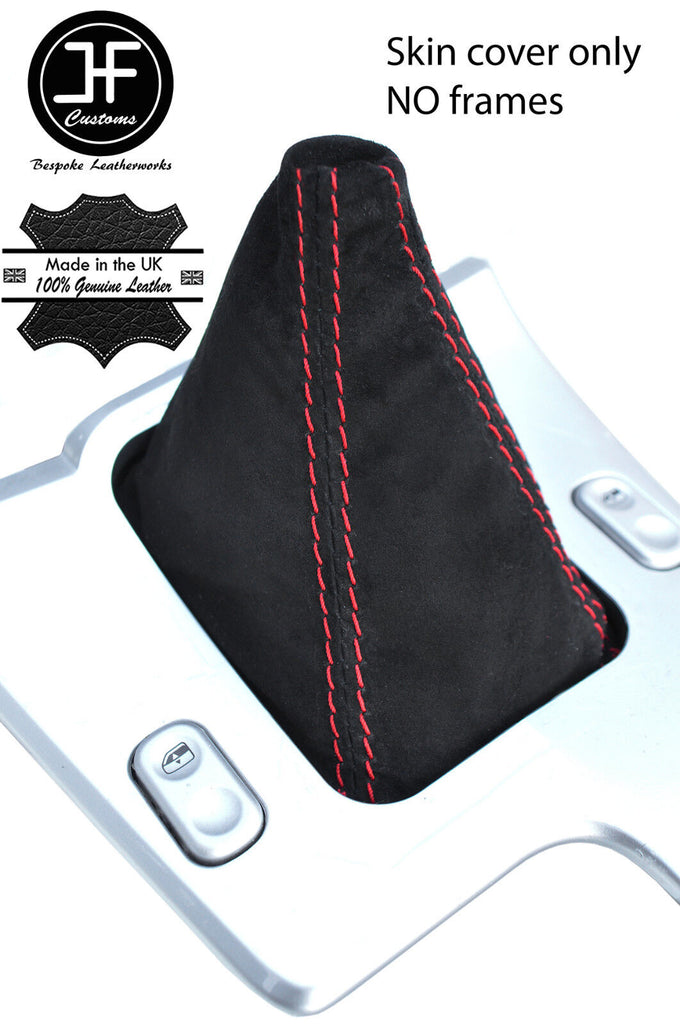 RED STITCHING REAL SUEDE MANUAL GEAR GAITER FITS CHRYSLER CROSSFIRE 2003-2008