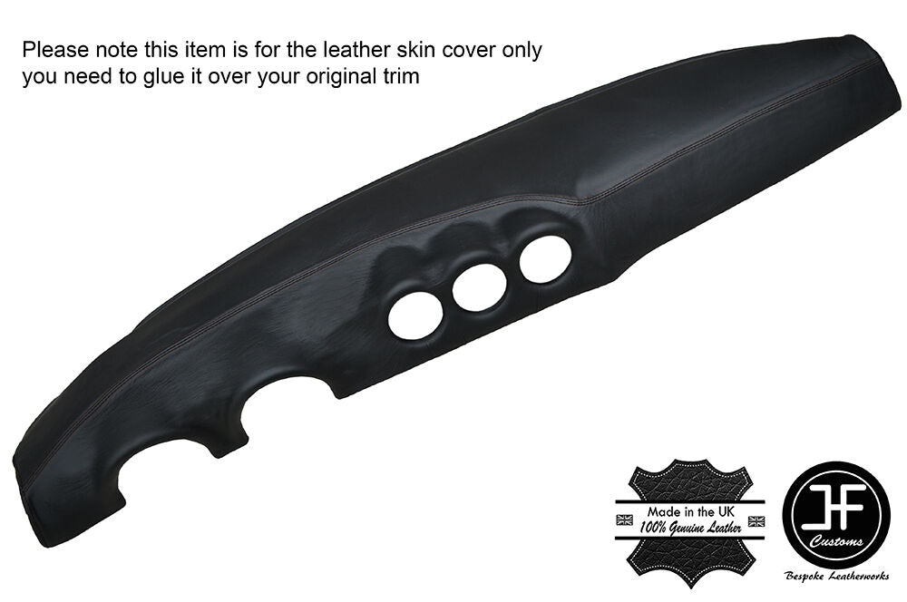 BLACK STITCH TOP DASH DASHBOARD LEATHER COVER FITS DATSUN 240Z 260Z 70-73
