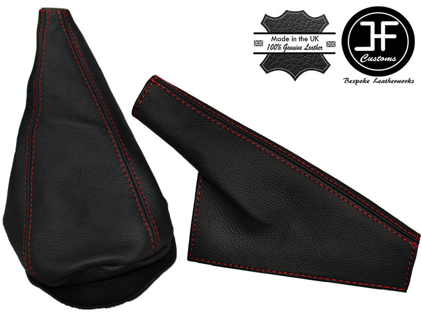 RED STITCH LEATHER FOR MINI COOPER CLASSIC UP TO 2000 GEAR+HANDBRAKE GAITER