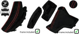 RED STITCH SUEDE AUTOMATIC GAITER SET+PLASTIC FRAME FOR BMW X3 E83 2003-2010
