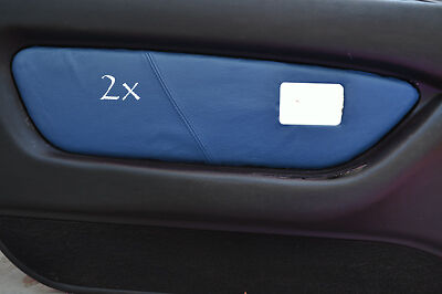 FITS MG MGF MK1 95-99 2 x DOOR CARD COVERS LEATHER r blue CUSTOM NEW MADE IN UK