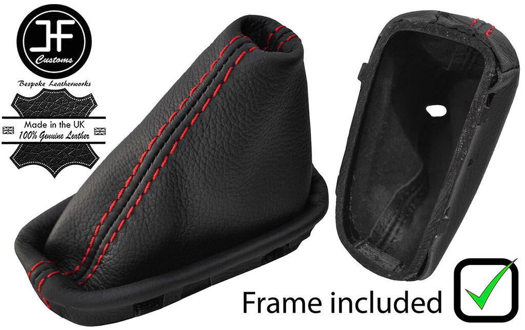 RED STITCH LEATHER AUTOMATIC GAITER+PLASTIC FRAME FITS MERCEDES C CLASS W203