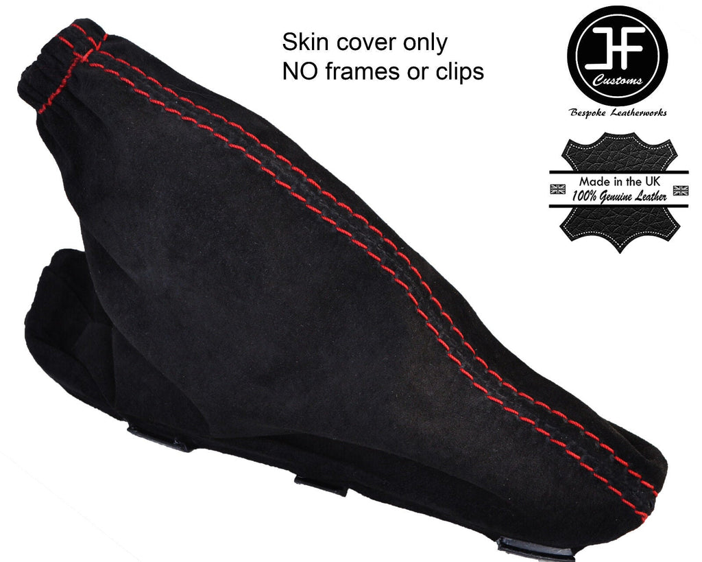 RED STITCH REAL SUEDE HANDBRAKE GAITER FOR LAND ROVER FREELANDER 2 2006-2014