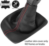 RED STITCH TOP GRAIN LEATHER MANUAL GEAR GAITER FITS CITROEN C3 MK3 2016-2019