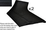 BLACK STITCH 2X REAR C PILLAR PANEL SKIN COVERS FITS AUDI A3 8P S3 03-12 3 DOOR