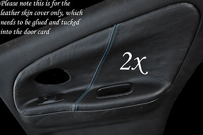 BLUE STITCH FITS  MITSUBISHI LANCER EVO 4 5 6 IV V VI 2X REAR DOOR CARD COVERS