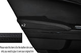 BLACK STITCHING 2X REAR DOOR ARMREST SKIN COVERS FITS CHRYSLER 300 2012-2016