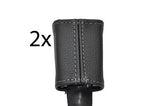grey stitch FITS RENAULT CLIO MK3 06-12 2X FRONT SEAT BELT STALK LEATHER COVERS