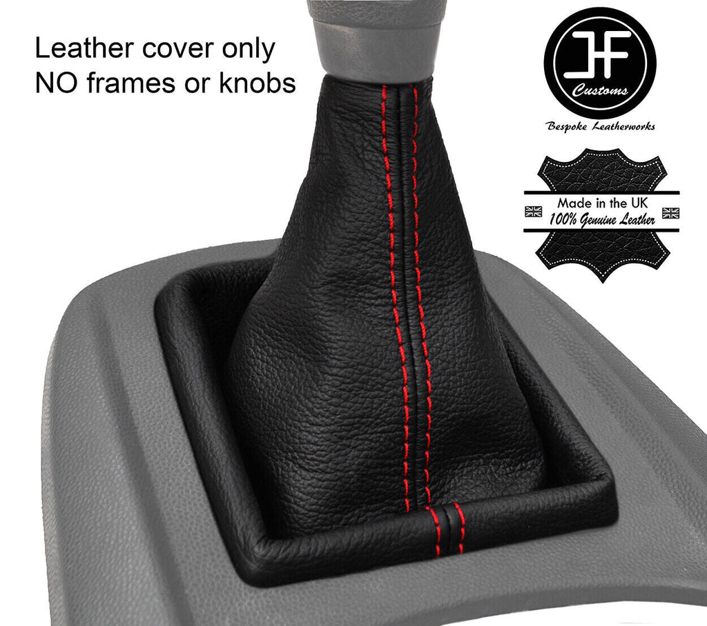 RED DOUBLE STITCH FITS FORD FIESTA MK7 2008-2013 GEAR STICK GAITER LEATHER