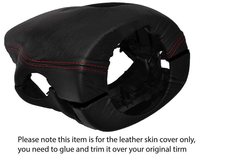 RED STITCH STEERING SHROUD LEATHER SKIN COVER FITS TOYOTA MR2 MK3 2000-2007