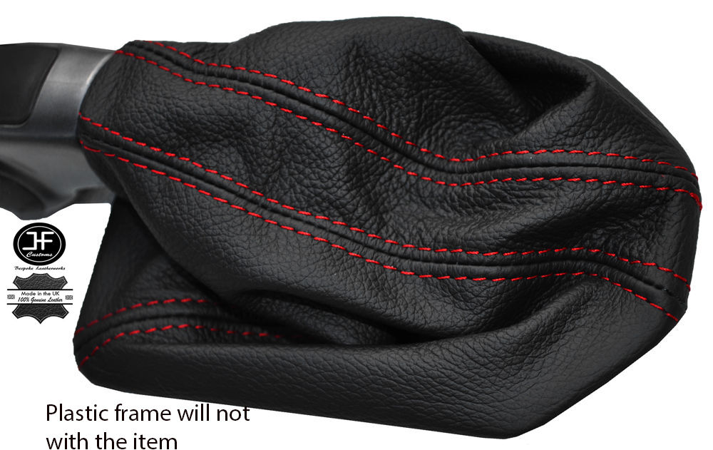RED STITCHING LEATHER GEAR GAITER FITS LAND ROVER DISCOVERY 3 LR3 04-09