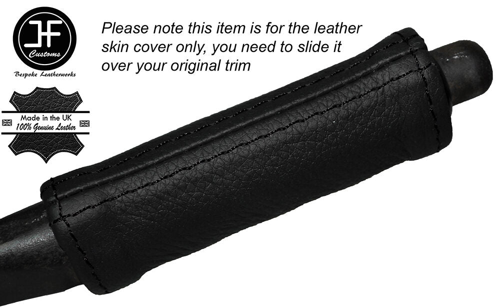 BLACK STITCH HANDBRAKE HANDLE LEATHER SKIN COVER FITS ALFA ROMEO 33 CUSTOM NEW