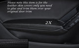 BLACK STITCH 2X FRONT DOOR ARMREST LEATHER SKIN COVERS FITS AUDI A5 07-14 3 DOOR