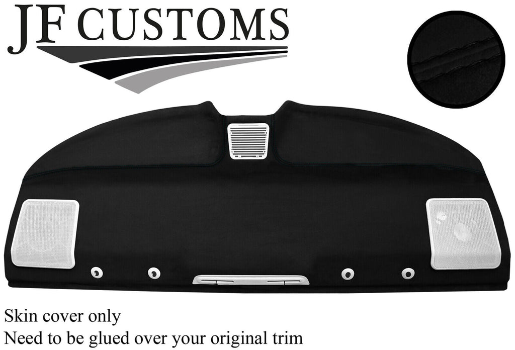 BLACK STITCH PARCEL SHELF LUXE SUEDE COVER FOR BMW E36 3 SERIES SALOON JF1