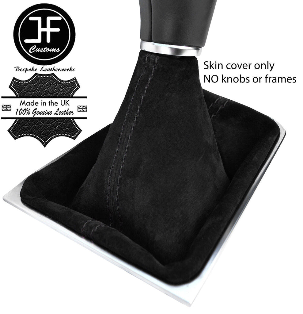 BLACK STITCHING REAL SUEDE MANUAL GEAR GAITER FOR VW PASSAT B8 2015-2018