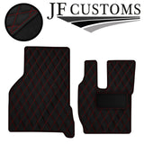 RED DIAMOND STITCH VINYL 4XTAILORED FLOOR CARPET FOR VOLVO FH13 12-20  JF1