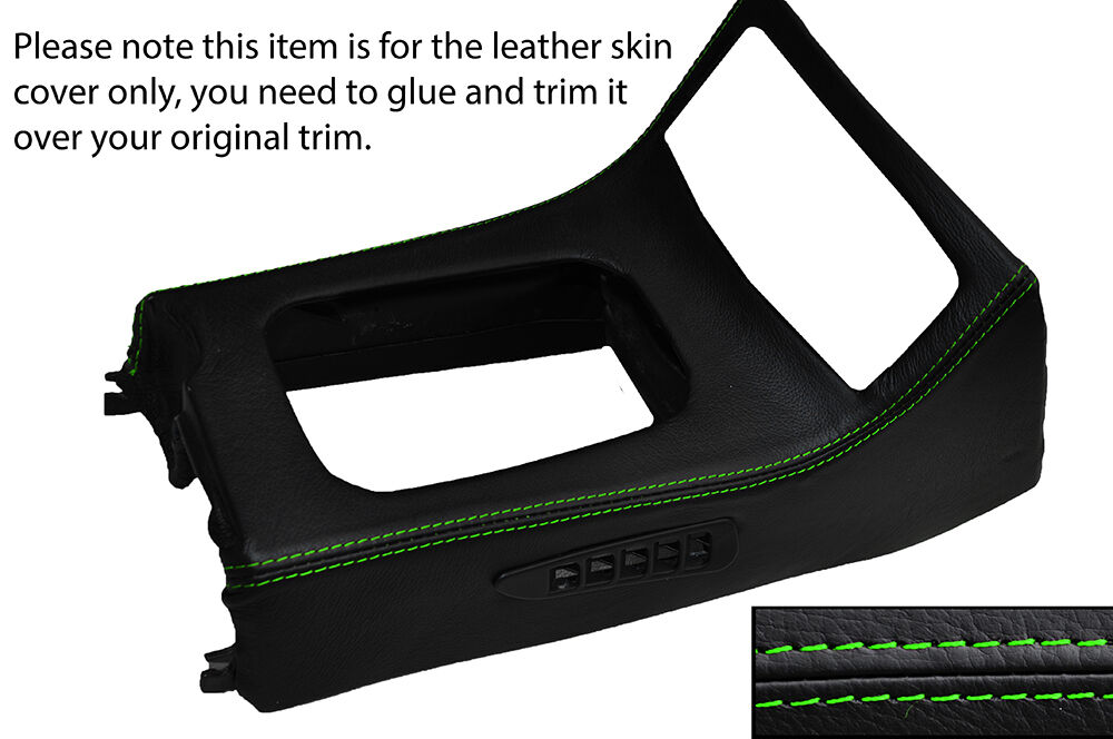 GREEN STITCH GEAR SURROUND LEATHER SKIN COVER FITS HONDA CRX DEL SOL 92-97