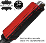 BLACK & RED STRIPE HANDBRAKE HANDLE LEATHER COVER FOR FORD FOCUS MK2 05-11
