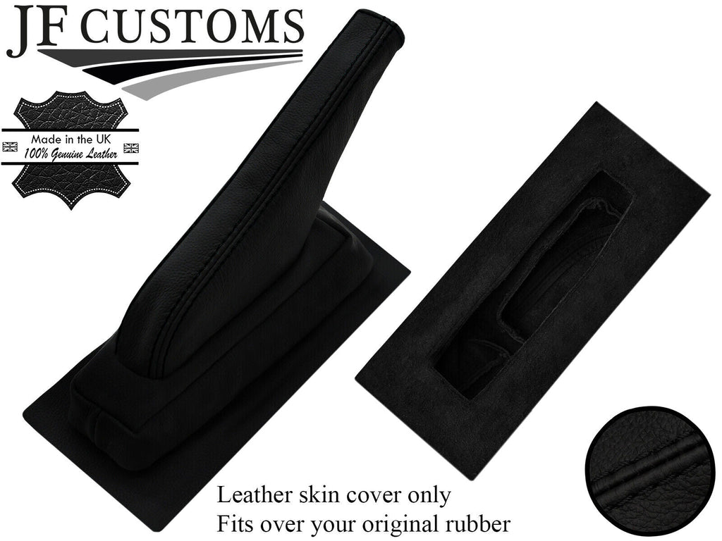 BLACK STITCH LEATHER OVER RUBBER HANDBRAKE COVER FOR VW T25 T3 WESTFALIA CAMPER