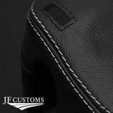 LIGHT GREY STITCH LEATHER STEERING SHROUD COVER FITS PORSCHE CARRERA 997 04-11