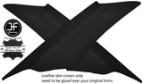 BLACK STITCH 2X REAR C PILLAR LEATHER COVERS FITS BMW 5 SERIES E60 03-11 SALOON