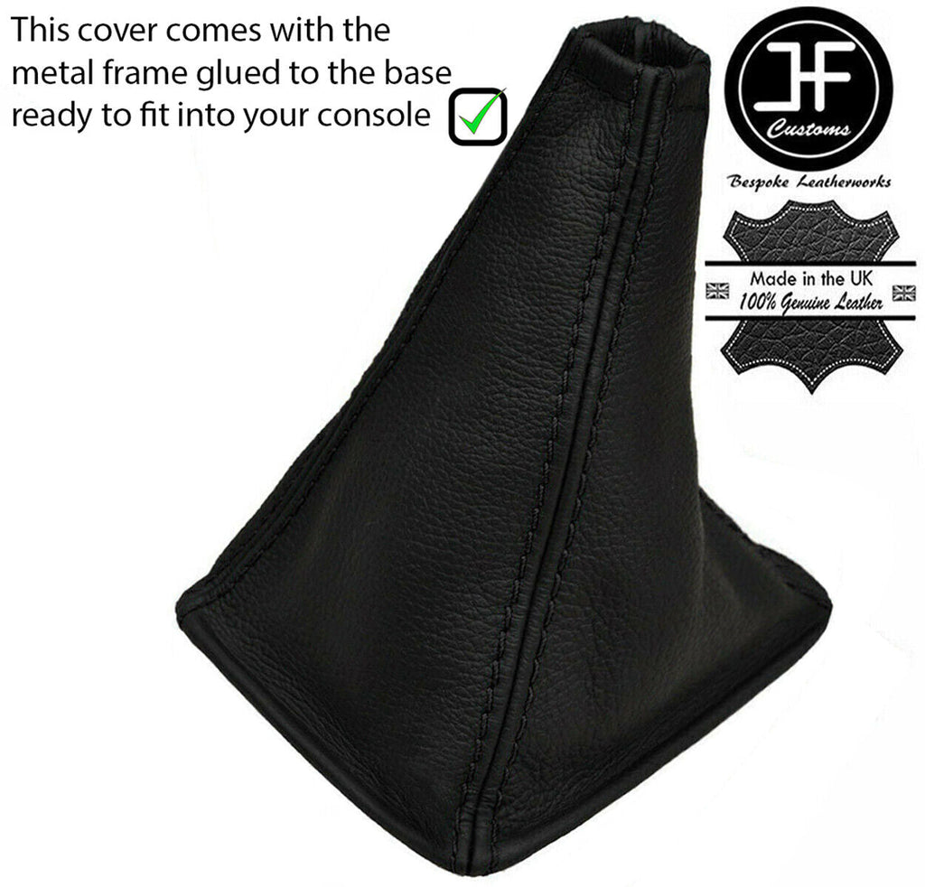 BLACK STITCHING REAL LEATHER MANUAL GEAR GAITER FITS TOYOTA RAV 4 2013-2018