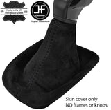 BLACK STITCH REAL SUEDE MANUAL GEAR GAITER FITS CITROEN C3 MK3 2016-2019