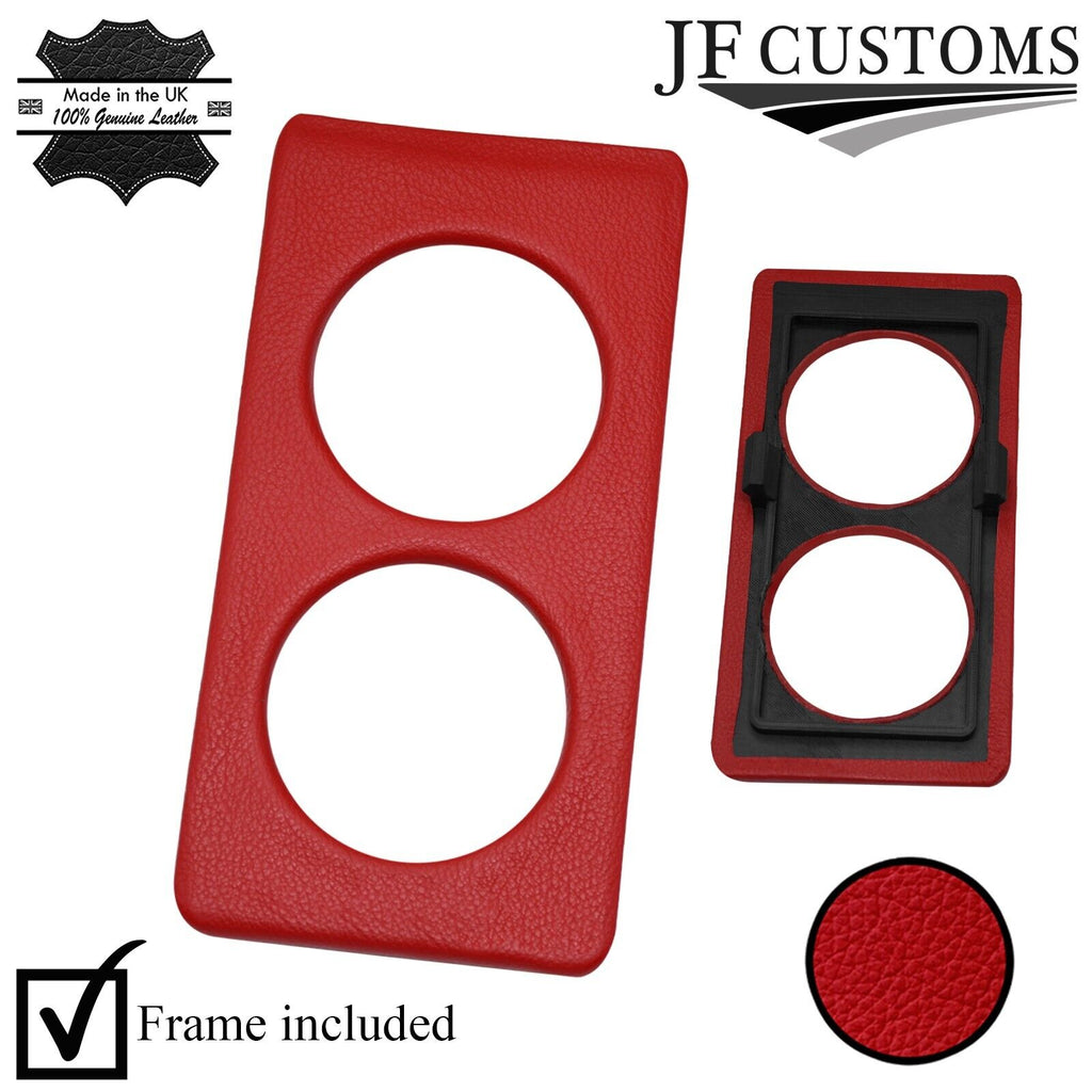 RED LEATHER CENTER CONSOLE CUP HOLDER COVER FITS MAZDA MX5 MK1 CUSTOM NEW
