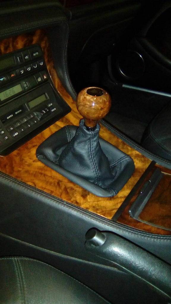 FITS JAGUAR XJ40/XJ6 REAL LEATHER GEAR GAITER BLACK STITCH CUSTOM NEW MADE IN UK