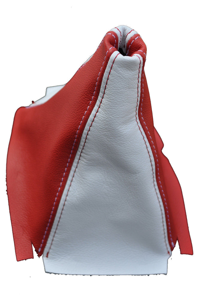 FITS HONDA CIVIC MK5 GEAR GAITER LEATHER RED WHITE LEATHER 1992-1995 2 TONE