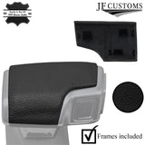 BLACK LEATHER AUTO GEAR GAITER AND TOP KNOB COVER + FRAMES FOR AUDI A7 18-22