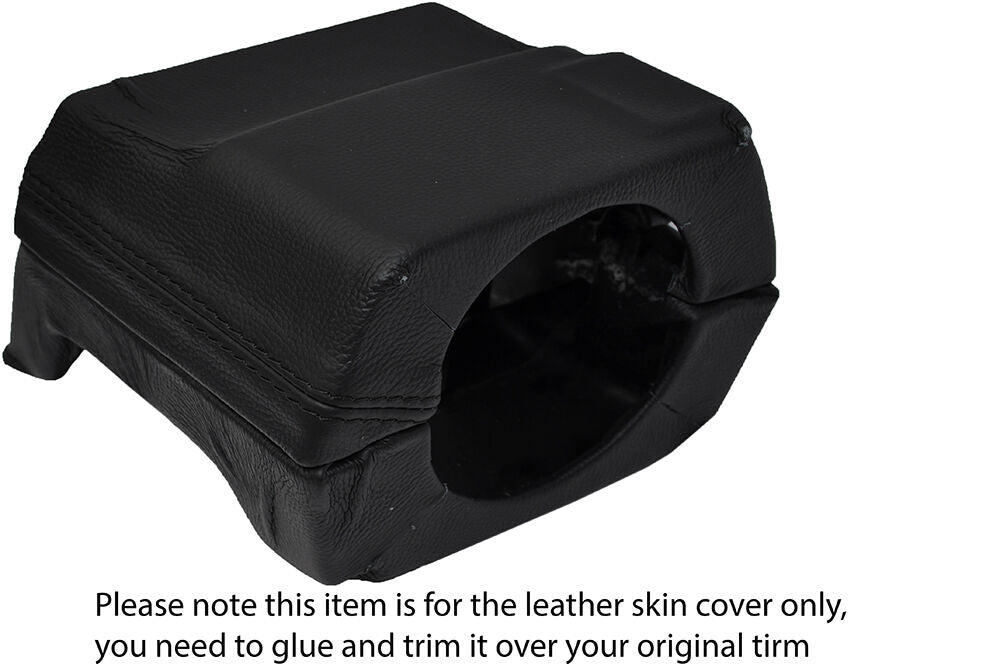 BLACK STITCH STEERING SHROUD LEATHER SKIN COVER FITS TOYOTA MR2 MK1 AW11 84-90