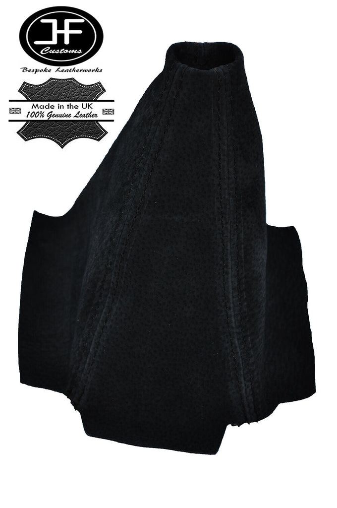 BLACK STITCHING MANUAL SUEDE SKIN GEAR GAITER FITS HONDA ACCORD VII 1998-2002