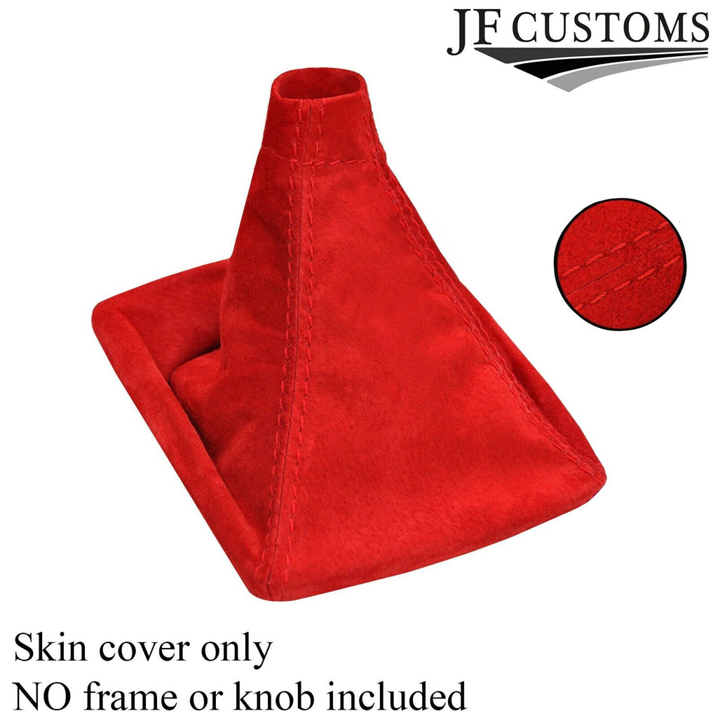RED REAL SUEDE MANUAL GEAR GAITER FITS SUBARU IMPREZA WRX STI 2008-2014