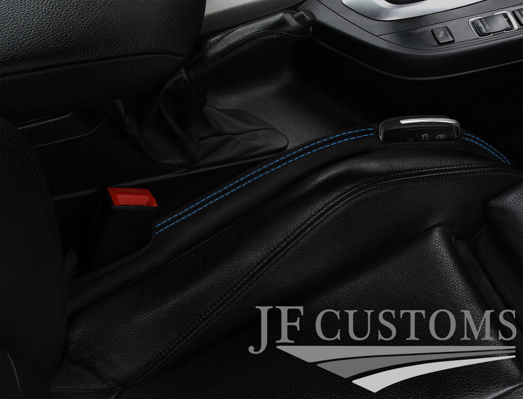 L BLUE STITCH LEATHER 2X CAR KEY HOLDER PROTECTO FOR BMW F30 F31 2012-2016