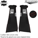 D RED STITCH 2X B PILLAR LEATHER SKIN COVERS FOR PORSCHE CAYENNE 92A 958 10-17