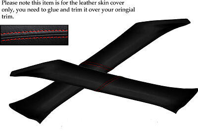RED STITCH FITS MITSUBISHI FTO 2X WINDSCREEN PILLAR LEATHER SKIN COVERS ONLY